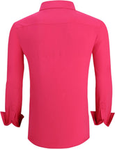 Alex Vando Mens Dress Shirt Wrinkle Free Regular Fit 4-Way Stretch Button Down Shirts